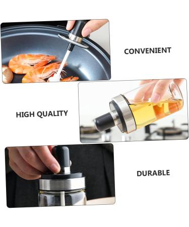 ABOOFAN 1pc Oil Brush Seasoning Jar Cooking Oil Bottle Vinegar Bottle Kitchen Oil Holder Olive Oil Storage Can Kitchen Oil Pot Oil Brush Jar Cruet Round Glass Soy Sauce Bottle - Buy Online on GoSupps.com