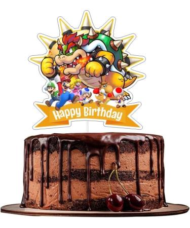 25 Pcs Bowser Cake Decorations with 24pcs Cupcake Toppers 1pcs Cake Topper for Mario Birthday Party Supplies - Buy Online on GoSupps.com