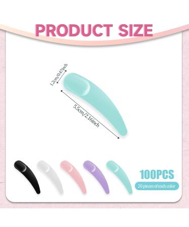 Mozeat 100 Pcs Mini Spatula Set for Cosmetics - Multi-Colored Disposable Curved Spatulas for Mixing & Sampling - Buy Online on GoSupps.com