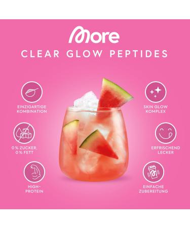 More Clear Glow Peptides Watermelon 600g | Supports Muscles Skin Joints & Tendons | Quality Tested - Made in Germany | International Shipping Available - Buy Online on GoSupps.com
