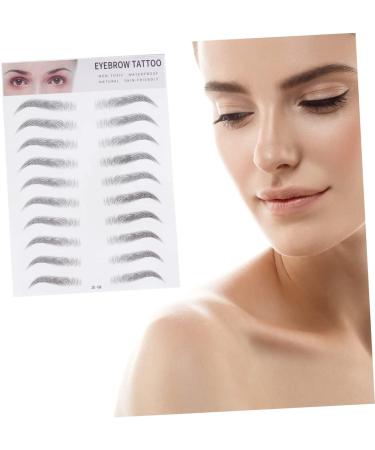 FOMIYES 4 Pcs 3d Eyebrow Stickers False Eyebrows Spray Talcum Imitation Eyebrow Template Eyebrow Trimming 6d 1 count (Pack of 1) Blackx2pcs - Buy Online on GoSupps.com