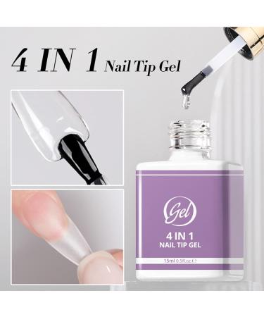 LED Nail Glue | 15ml Long-Lasting 4-in-1 Adhesive | Clear LED Acrylic Gel for Home Salon Travel Parties Manicures Women Girls Teens - Buy Online on GoSupps.com