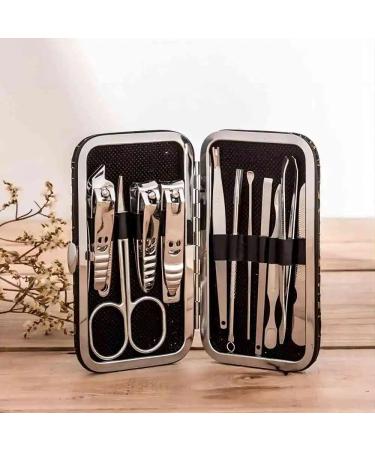 Nail Clippers Set 10pcs Nail Clippers Home Portable Multifunctional Nail Clippers Dead Skin Removal Pedicure Manicure Tools Nail Art Tool Set Nail Care kit White