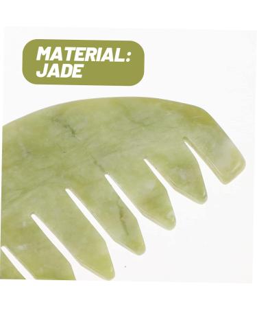 Frcolor 2-Pack Gua Sha Jade Head Massager Combs - Portable Scalp Massage Tools for Relaxation & Hair Care - Buy Online on GoSupps.com