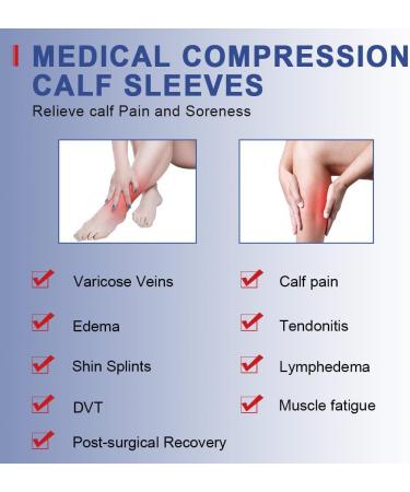 Wading Medical Compression Stockings for Men & Women - 20-30 mmHg Varicose Veins & Thrombosis Protection - Black XXL - Buy Online on GoSupps.com