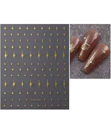 Firstrays 9Pcs Colorful Stars Nail Art Stickers Decals Self-Adhesive Silver Nail Supplies Nail Art Design Decoration Accessories - Buy Online on GoSupps.com
