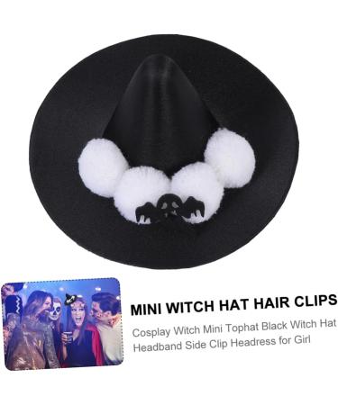 KONTONTY Witch Hat Barrettes Witch Hat Hairpins Black Hair Clips Cosplay Costume Props Headband Black Mini Hat Decor Witch Party Hats Mini Witch Has Women's Accessories Satin Halloween - Buy Online on GoSupps.com