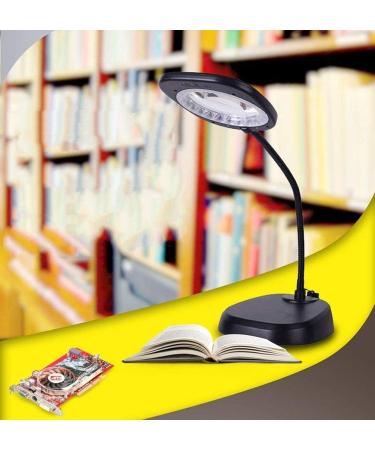 23LED 10X Magnifying Glass Lamp: Daylight Bright Lighted Lens Utility Magnifier Light Height Adjustable Gooseneck for Desk Magnifier - Buy Online on GoSupps.com