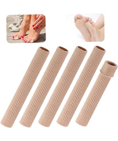 Toe Cushion Tube - Soft Gel Finger Sleeves for Pain Relief | Protective Toe Cover Bandage (15cm 5PCS) - International Shipping Available - Buy Online on GoSupps.com