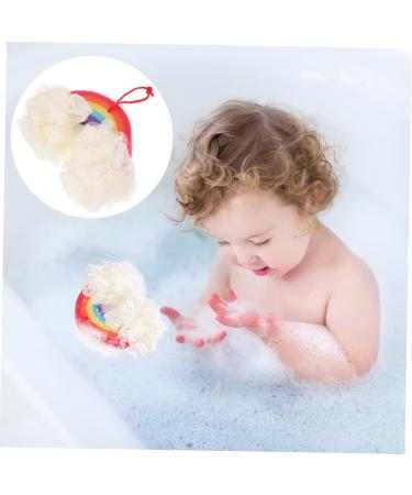 Ipetboom 1pc Rainbow Bath Ball Shower Pouf Shower Back Scrubber Metal Hairpin Stick Infant Tub Irish Accessories for Women Animal Pouf Loofah Kids Sponge Makeup Take a Bath Child - Buy Online on GoSupps.com