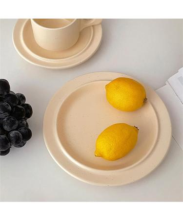 Dinnerware Dishes Plates Dessert Plate Simple Round Tableware Beige Breakfast Plate Dinner Salad Plate Kitchen Restaurant Cafe Simple Plain Plate Dinner Restaurant Family Party Plates - Buy Online on GoSupps.com