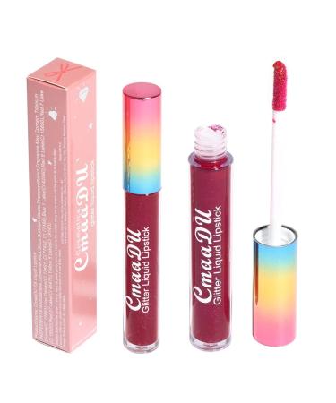 FAEYLI 6-Color Diamond Glitter Matte Lipstick | Waterproof Metallic Liquid Lip Gloss (04) - Buy Online on GoSupps.com