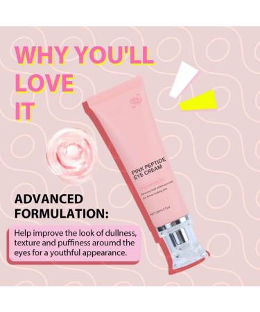 3PCS Pink Peptide Eye Cream for Women Reduces Dark Circles & Wrinkles Lifting and Firming Deep Moisturizing - Buy Online on GoSupps.com