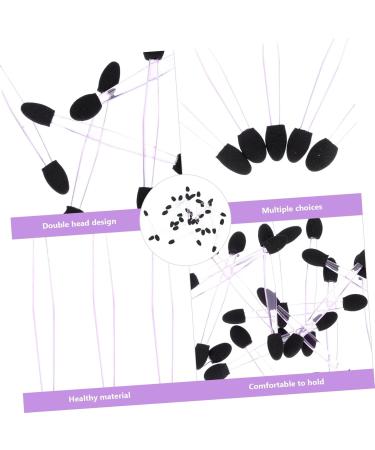 Housoutil Silicone Lip Scrubber 100pcs Eye Shadow Stick Lip Disposable Dual Side Eyeshadow Eyeshadow Sticks Girl 7.5x0.5cm Black - Buy Online on GoSupps.com