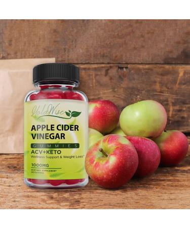 HolaWise Apple Cider Vinegar Gummies 60ct ACV Keto Gummies Support Healthy Weight Digestion Detox and Cleansing Immune Support Gut Health Ketosis Keto Start ACV - Buy Online on GoSupps.com