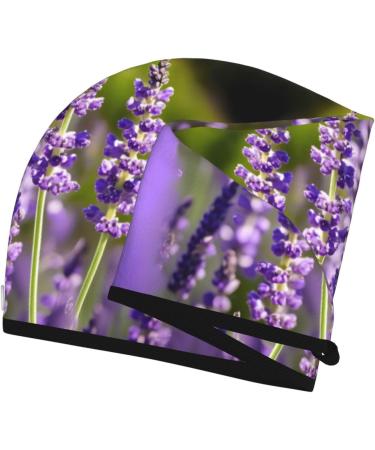Lavender Coral Velvet Dry Hair Cap with Buttons | Anti-Frizz for Curly Long & Thick Hair - International Shipping Available - Buy Online on GoSupps.com