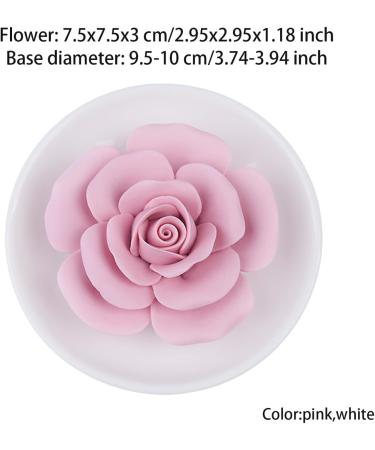 Home Fragrance Accessories - Passive Flower Diffuser with Tray | Non-Electric Porcelain Aromatherapy Diffusers for Car Small Room Desk & Bathroom Decor - Buy Online on GoSupps.com