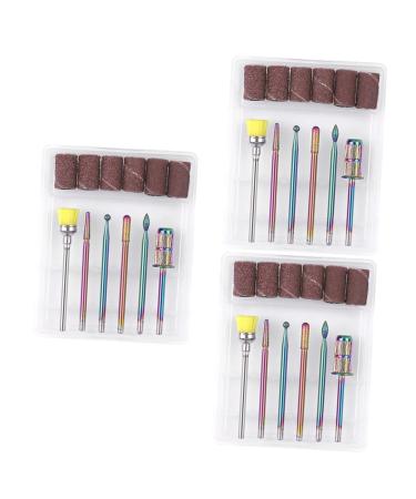 Beaupretty 3 Sets Nail Polisher Manicure Drill Bits Nail Drill Bit Nail Polishing Head Pedicure Drill Bits Cuticle Drill Bit Tungsten Steel Stainless Steel. Silicone. Quartz. Ceramics
