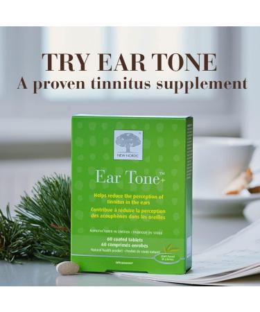 New Nordic Ear Tone - Ear Supplement to Support Tinnitus Relief - Includes Ginkgo Biloba Pine Bark & Magnesium - Aids Blood Circulation - 60 Vegan Tablets (Pack of 3) - Buy Online on GoSupps.com