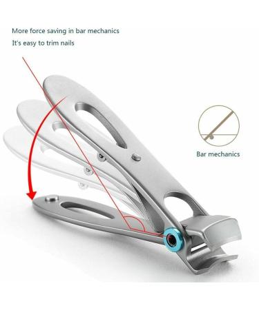 OUSIKA Nail Clippers Stainless Steel Nail Clippers Trimmer Manicure Nail Cutter Butterfly Pedicure Finger Toe Scissors Nail Clipper Big Size Nails Green - Buy Online on GoSupps.com