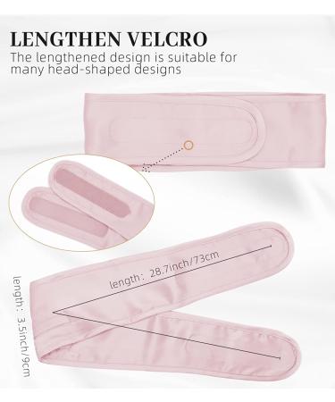 FANTASTIC HOUSE Silk Spa Headband for Women and Girls - 100% Mulberry Silk Scarf for Hair Wrapping - Adjustable, Perfect for Face Washing, Makeup, Sports - Pink - Buy Online on GoSupps.com