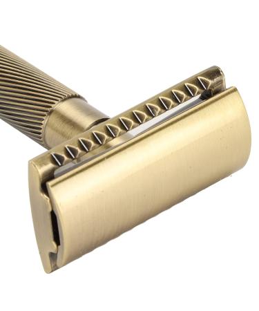 Buy Men's Facial Razors - Interchangeable Blade Double Edge Safety Trimmer Reusable Alloy with Non-Slip Grip - Buy Online on GoSupps.com