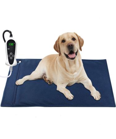 AILEEPET Pet Heating Pad Dog Heating Pad Dog Cat Warming Pad Electric Heated Pad for Dogs and Cats Heating Pad Dogs Heated Mat for Dogs Indoor Warming Mat with Auto Power Off 32x20 Inch (Pack of 1) Blue