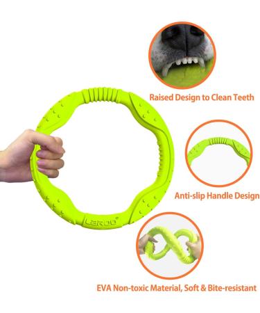 Laroo Dog Frisbee - Durable Water Toy for Medium & Large Dogs | Summer Pet Training Disc 30cm Green - Buy Online on GoSupps.com