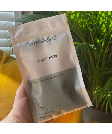 INNOPURE Super Sage Leaf 4000mg Capsules - Menopause Symptom Relief - High Strength Formula - Vegan - 60 Capsules - UK Made - Buy Online on GoSupps.com