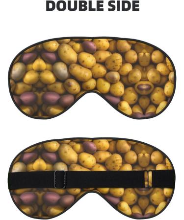 Shop Many Potatoes Print Unisex Sleeping Eye Mask | Soft Adjustable Strap for Ultimate Comfort - Buy Online on GoSupps.com