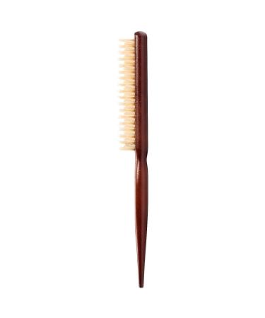 GranNaturals Boar Bristle Teasing Brush - White Bristles - Wooden Handle for Backcombing, Edge Control, and Sleek Hairstyles - Buy Online on GoSupps.com