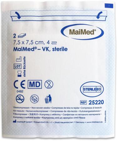 Buy 50 Pcs Sterile Fleece Compresses 7.5x7.5 cm - Non-Adhesive Wound Care Gauze Bandages for Wound Sores | International Shipping Available - Buy Online on GoSupps.com