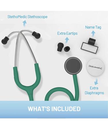 FriCARE Dual Head Stethoscope 28 - Classic Lightweight Design for Medical Professionals and Home Use - Ideal Gift for Nurses, Doctors, Medical Students - Lake Green - Buy Online on GoSupps.com