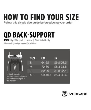 Buy Rehband 3mm Neoprene Back Support - Black X-Large | Stabilize Muscles & Improve Coordination for Men & Women - International Shipping Available - Buy Online on GoSupps.com
