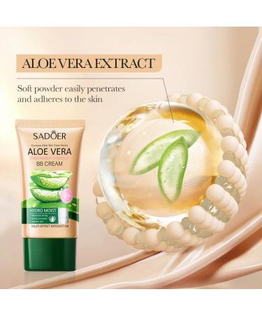 SEACICO Moisturizing Lightweight BB Cream Concealer with Nourishing Aloe Vera Extract Hydrating Color Correcting Tinted Moisturizer Smooth Concealing BB Cream Makeup Foundation - Natural Color - Buy Online on GoSupps.com