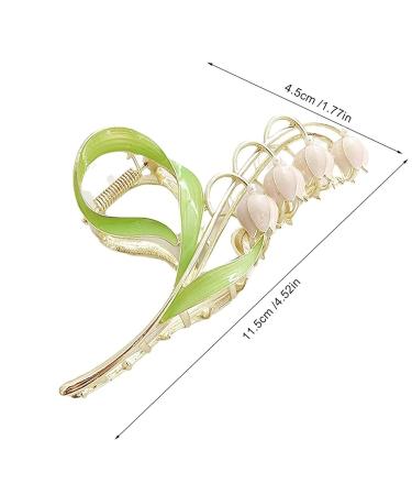 Lily of The Valley Non-Slip Metal Hair Clip - Elegant Orchid Flower Fashion Accessory - Buy Online on GoSupps.com