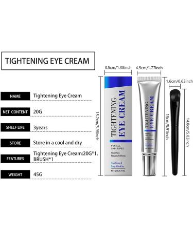  WJnflQN Moisturizing Eye Cream | 20g with Brush Fast Absorption Firming Eye Contour Cream | Suitable for Wife Girlfriend Sisters Friends Day Night Home Dorm Travel - Buy Online on GoSupps.com