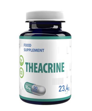 Hepatica Hepatica Theacrin 100 mg | 90 Vegan Capsules | Natural Energy and Focus Booster with Tea | Lab Tested | 3 Month Supply | GMP Certified Food Supplement