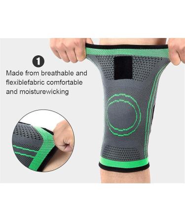 Anti-Slip Compression Knee Sleeve | Adjustable Brace for Arthritis & Meniscus Tear | Quick Recovery for Running, Crossfit, Basketball | Large Black - Buy Online on GoSupps.com