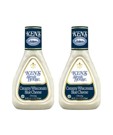 Ken's Steak House Creamy Wisconsin Blue Cheese Dressing (16 Fl Oz (Pack of 2)) - Buy Online on GoSupps.com