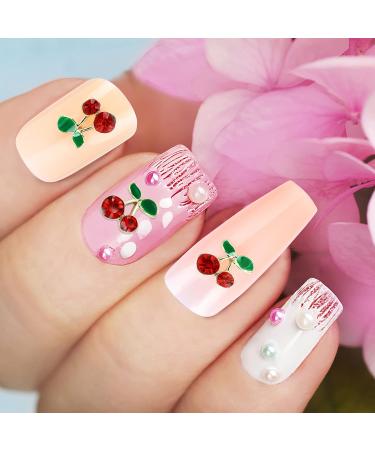 20-Piece 3D Cherry Nail Charms: Red Kawaii Rhinestones for Nail Art DIY - Crystal Jewels for Girls' Nails, Phone, Clothes, Shoes, Bags - Decorative Craft - Buy Online on GoSupps.com