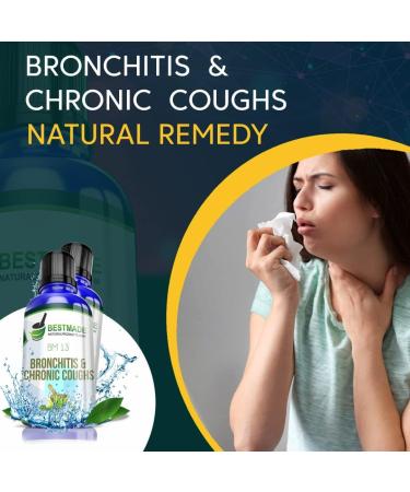 Bronchitis & Chronic Coughs BM13 30mL Supplement - Natural Remedy for Productive/Dry Coughs, Chest Tightness & Bronchial Inflammation - Non-Drowsy Liquid - Buy Online on GoSupps.com