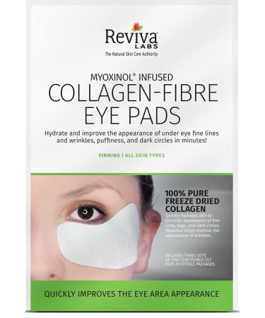 Reviva Labs Collagen-Fibre Eye Pads 3 Sets of Two Contoured Pads