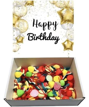 Happy Birthday Pick N Mix Retro Sweets Box Gift Candy Hamper - 1kg Present Gift 240 mm x 240 mm x 40 mm Great for All Ages 16th 18th 21st 30th 40th 50th - Buy Online on GoSupps.com