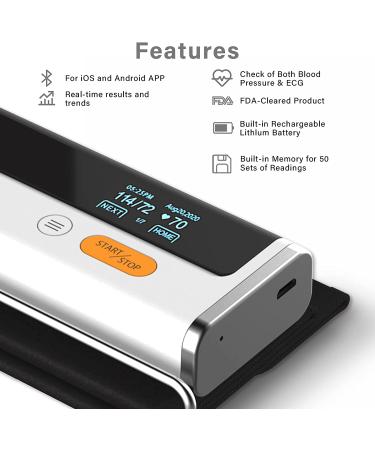 Wellue Armfit Plus Blood Pressure Monitor with EKG | Upper Arm Cuff BP Machine | Normal Heart Rhythm Check in 30 sec | Bluetooth & Free App for iOS Android - Buy Online on GoSupps.com