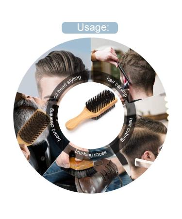 Premium Double-Sided Wood Beard Brush - Soft Horse Mane Hair Men's Daily Grooming & Care - Buy Online on GoSupps.com