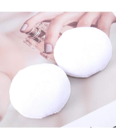 SUPVOX 5pcs Powder Puff Washable Large Body Puff Fluffy Powder Puff with Ribbon (White)60mm - Buy Online on GoSupps.com