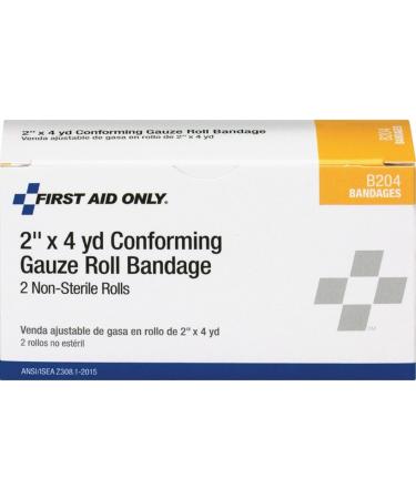First Aid Only B204 Conforming Gauze - Non-Sterile 2 x 4 Yd 2/Box | International Shipping Available - Buy Online on GoSupps.com