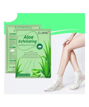 Foot Peel Mask - Exfoliating & Moisturizing Foot Treatment for Men & Women | Remove Dead Skin Repair Rough Heels - 1 Pack Green - Buy Online on GoSupps.com