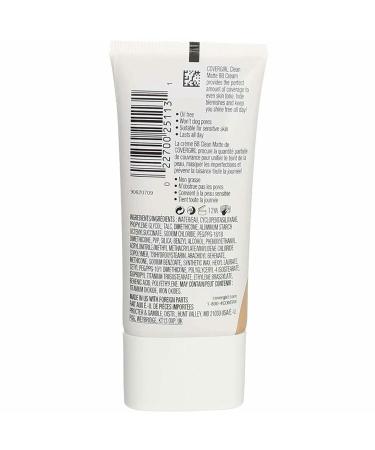 COVERGIRL Clean Matte BB Cream for Oily Skin Light/Medium 530 - Water-Based Oil-Free Matte Finish - 1 Fl Oz - Buy Online on GoSupps.com